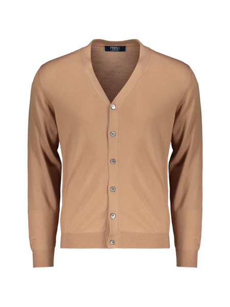  Fedeli V-neck Cardigan - Neutrals 