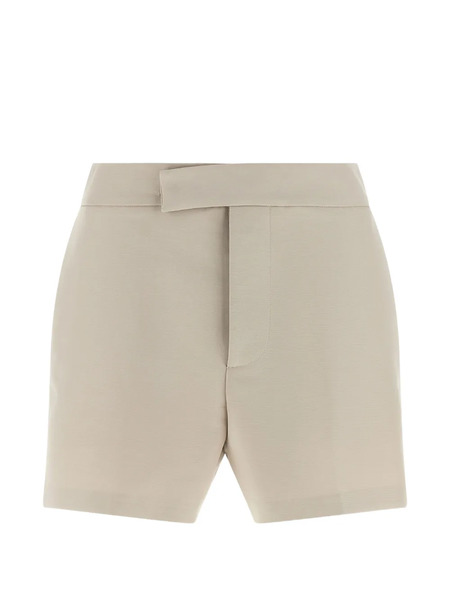  Federica Bonifaci Side-pockets Cotton Shorts - Neutrals 
