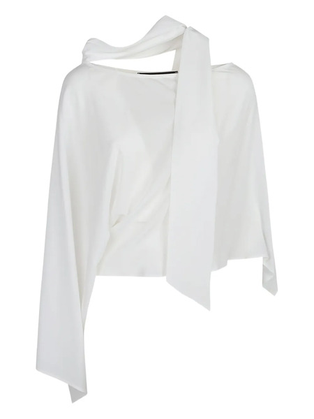  Federica Tosi Draped Asymmetric Blouse - White 