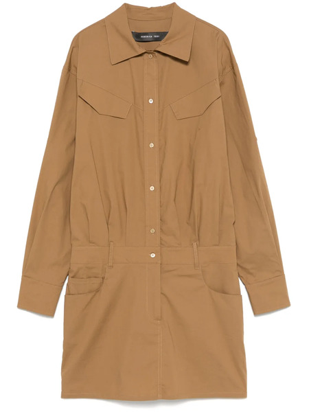  Federica Tosi Poplin Midi Dress - Brown 