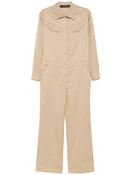  Federica Tosi Twill Jumpsuit - Neutrals 
