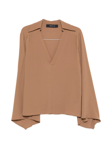  Federica Tosi V-neck Blouse - Brown 