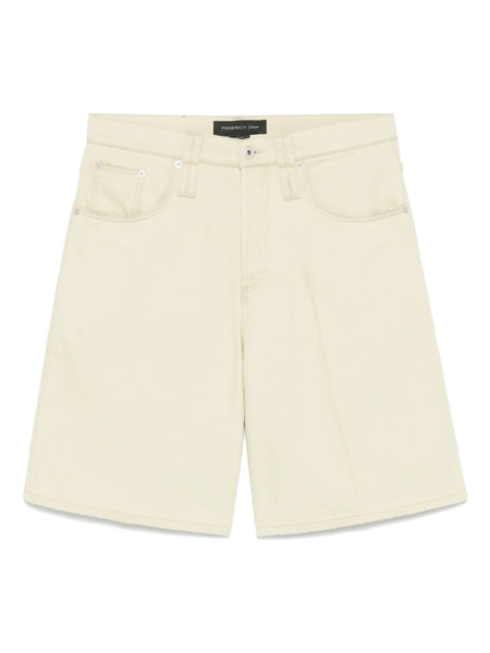  Federico Cina Denim Shorts - Green 
