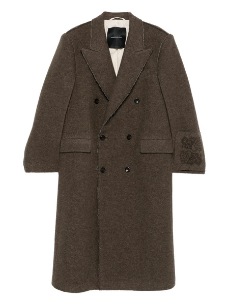  Federico Cina Double-breasted Wool Coat - Brown 