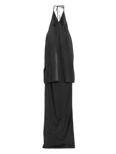  Federico Cina Halter-neck Maxi Dress - Grey 