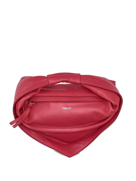  Federico Cina Leather Shoulder Bag - Red 
