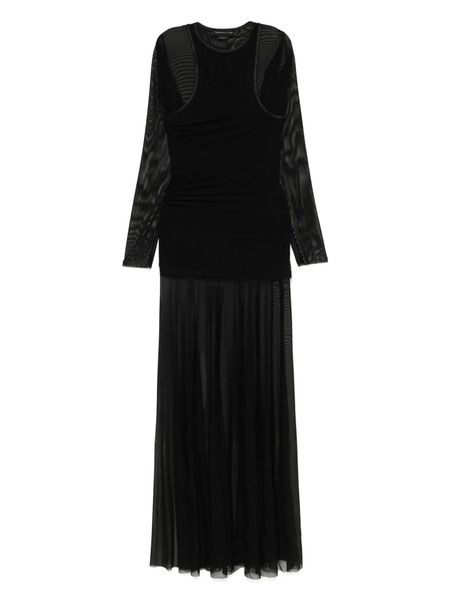  Federico Cina Sheer Layered Dress - Black 