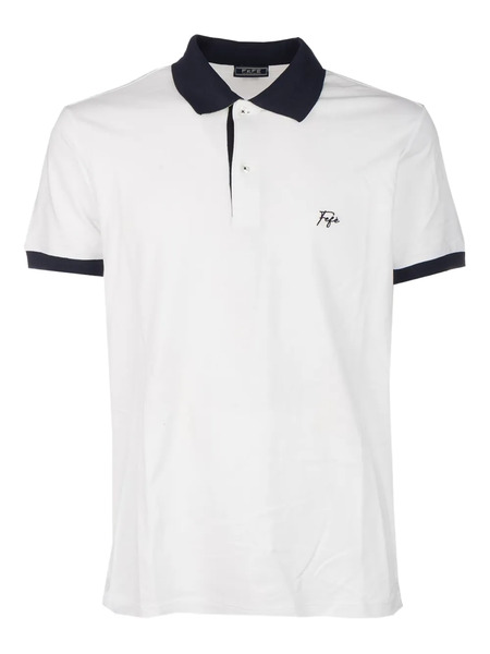  Fefè Contrast-collar Polo Shirt - White 