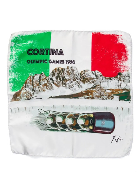  Fefè Cortina Olympics Games-print Pocket Scarf - White 