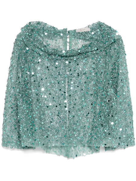  Fely Campo Sequined Top - Green 