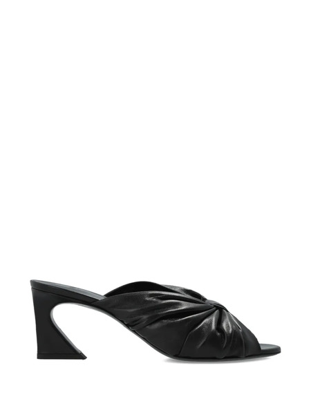  Fendi Arco Twisted-upper Leather Sandals - Black 