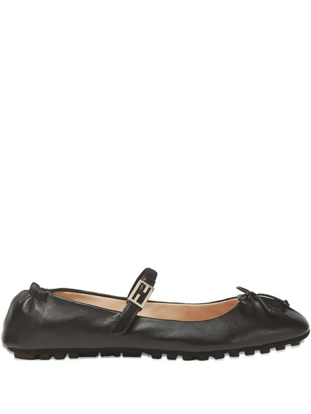  Fendi Baguette Ballet Flats - Black 