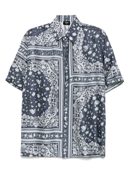  Fendi Bandana-print Shirt - Blue 