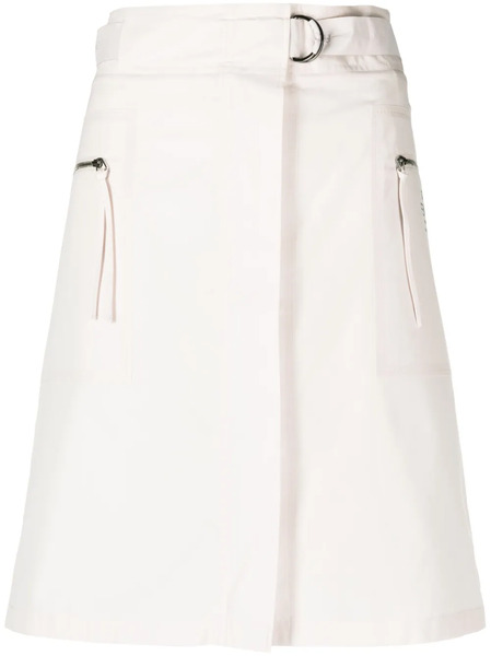  Fendi Belted Cotton Miniskirt - Pink 