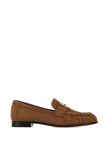  Fendi Biscuit Gathered-detail Loafers - Brown 