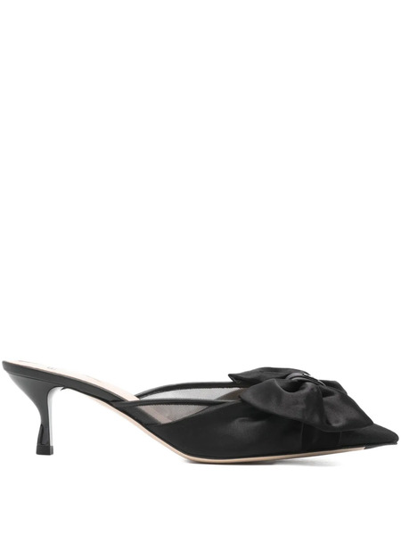  Fendi Bow-detail Mules - White 
