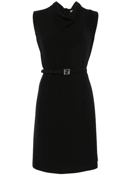  Fendi Cady Mini Dress - Black 