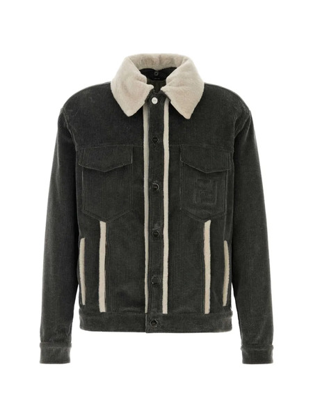  Fendi Corduroy Jacket - Grey 