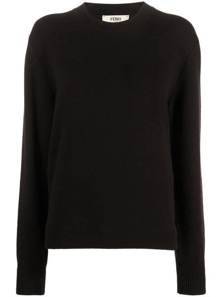  Fendi Crew-neck Long-sleeve Jumper - Black 