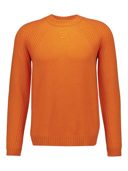  Fendi Crew-neck Long-sleeve Sweater - Orange 