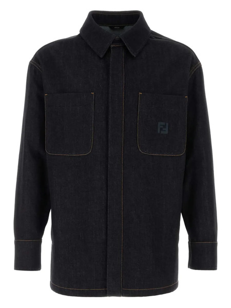  Fendi Denim Shirt Jacket - Blue 