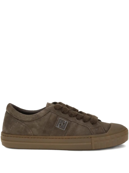  Fendi Domino Logo Trainers - Brown 