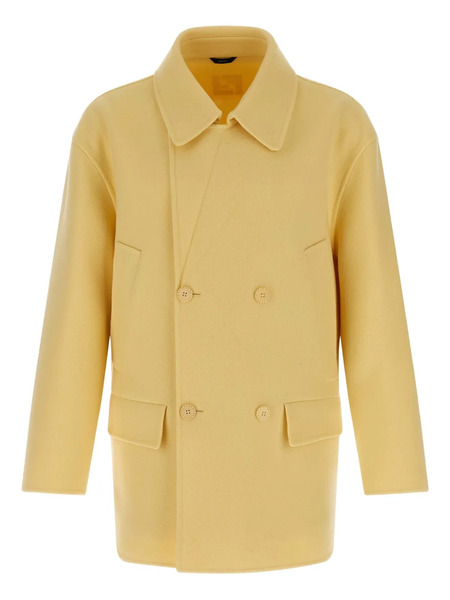  Fendi Double-breasted Wool Coat - Yellow 