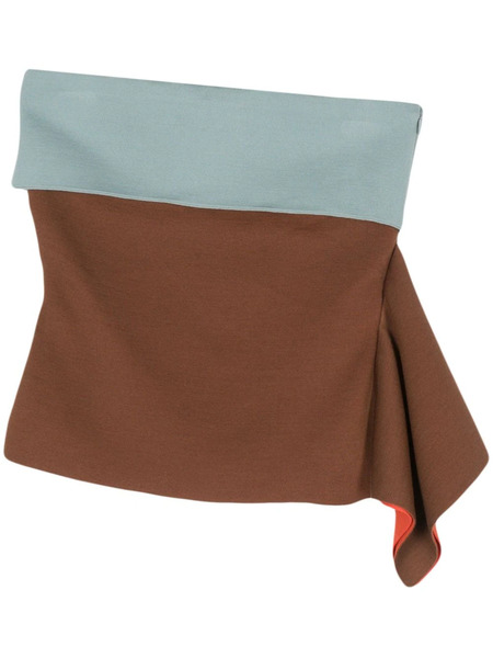  Fendi Draped Asymmetric Mini Skirt - Blue 
