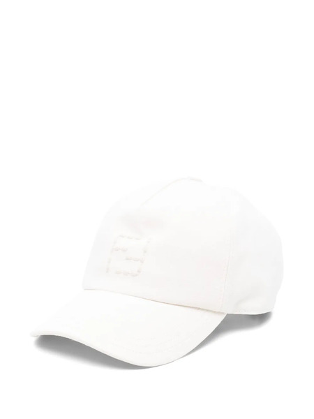  Fendi Embroidered-logo Cap - Neutrals 