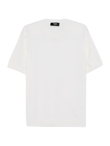  Fendi Embroidered-logo T-shirt - Neutrals 
