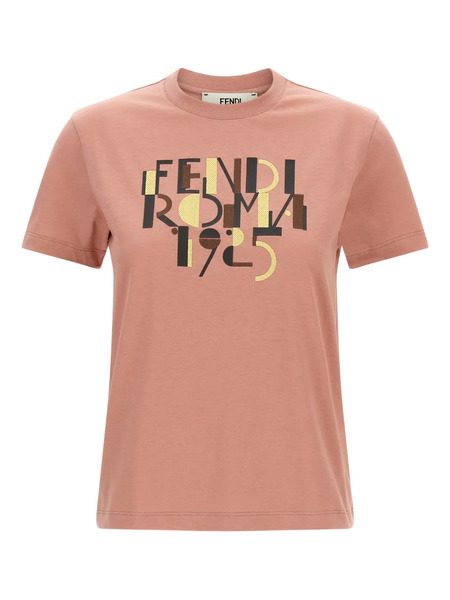  Fendi Embroidered T-shirt - Pink 