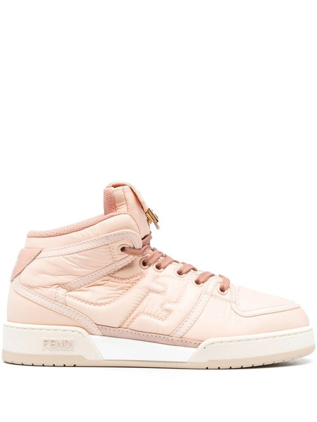  Fendi Ff-embossed High-top Sneakers - Pink 