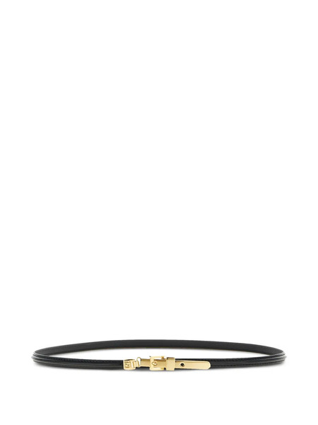  Fendi Ff Engraved Metal Loop Belt - Black 