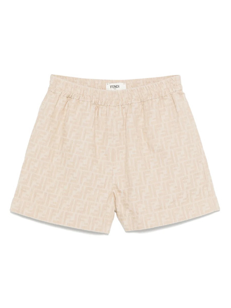  Fendi Ff-jacquard Shorts - Neutrals 