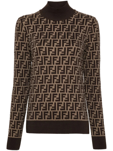  Fendi Ff-jacquard Sweater - Brown 