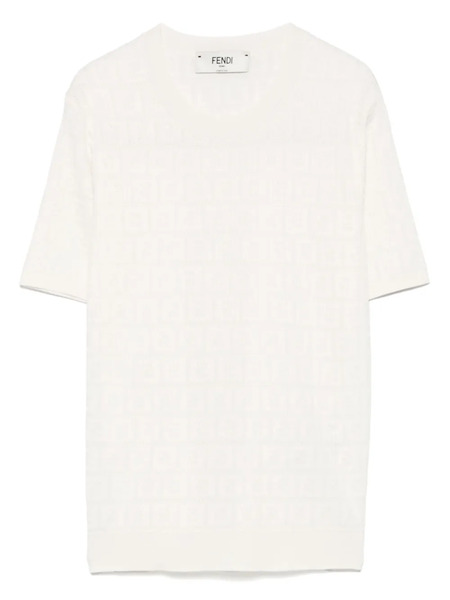  Fendi Ff-jacquard T-shirt - White 