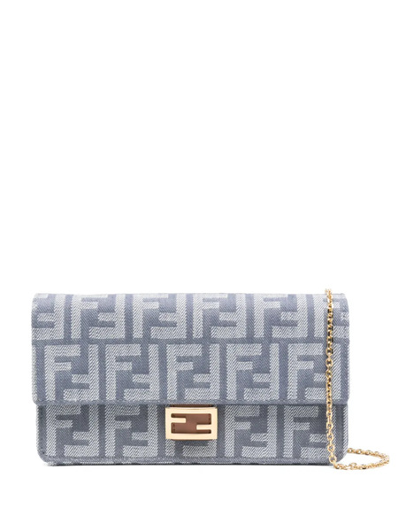  Fendi Ff-logo Canvas Mini Bag - Blue 