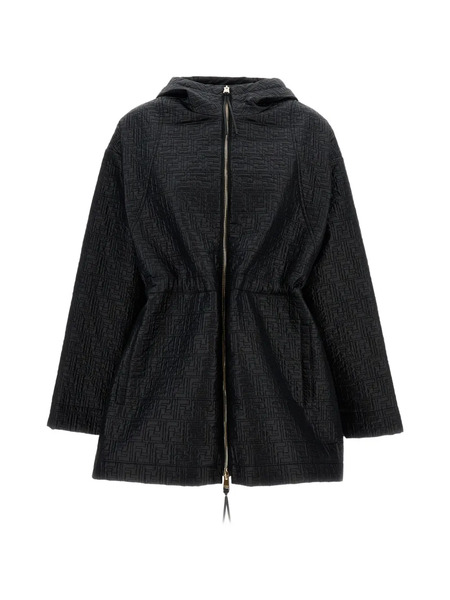  Fendi Ff-motif Parka Jacket - Black 