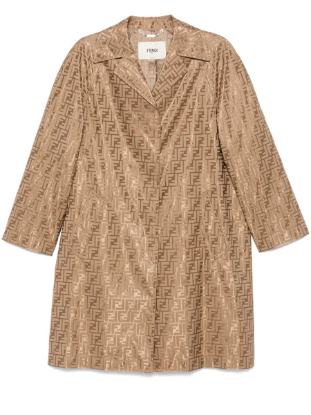  Fendi Ff-printed Coat - Neutrals 