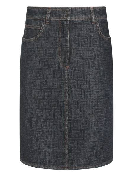  Fendi Five-pocket Denim Skirt - Blue 