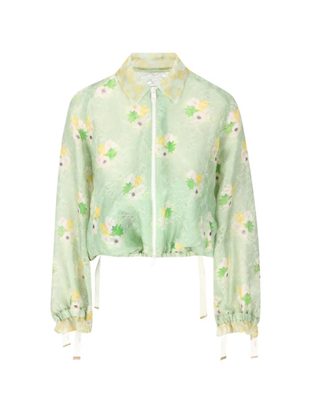  Fendi Floral-print Bomber Jacket - Green 