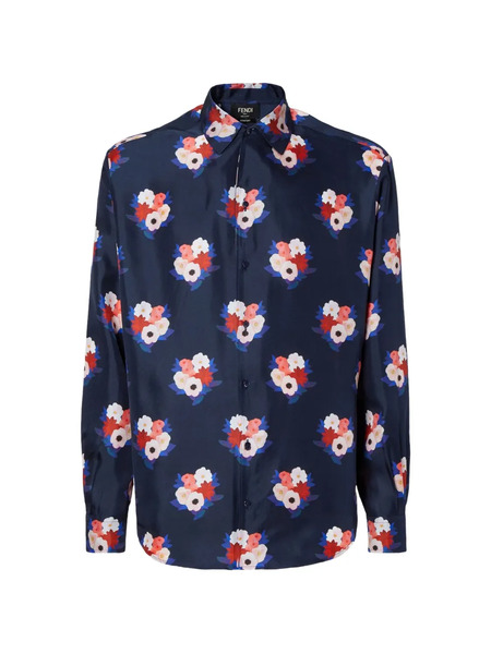  Fendi Floral Print Shirt - Blue 
