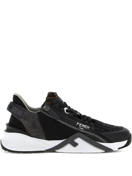  Fendi Flow Ff Jacquard Sneakers - Black 