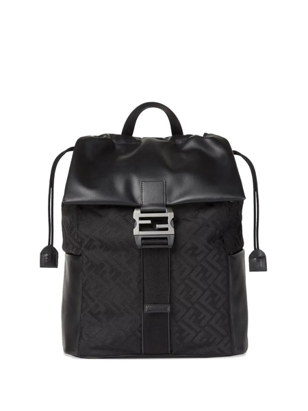 Fendi Flux Buckle Backpack - Black 