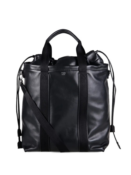  Fendi Flux Drawstring-closure Tote Bag - Black 