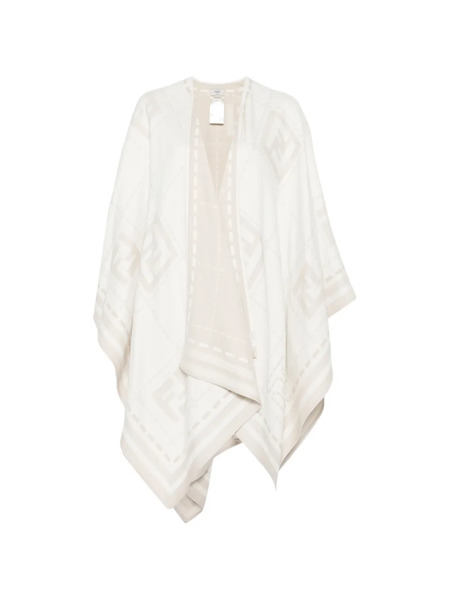  Fendi Geometric-patterned Cape - Neutrals 