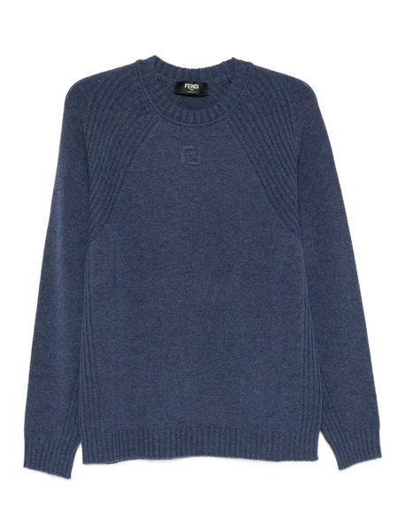  Fendi Girocollo Ff Cashmere Jumper - Blue 