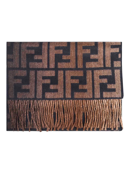  Fendi Gradient Jacquard Scarf - Brown 