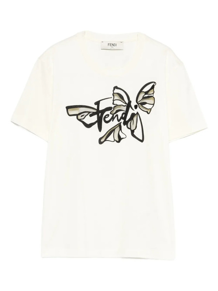  Fendi Graphic Short-sleeve T-shirt - Neutrals 