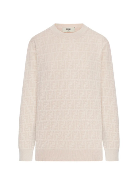  Fendi Jacquard-motif Sweater - Neutrals 